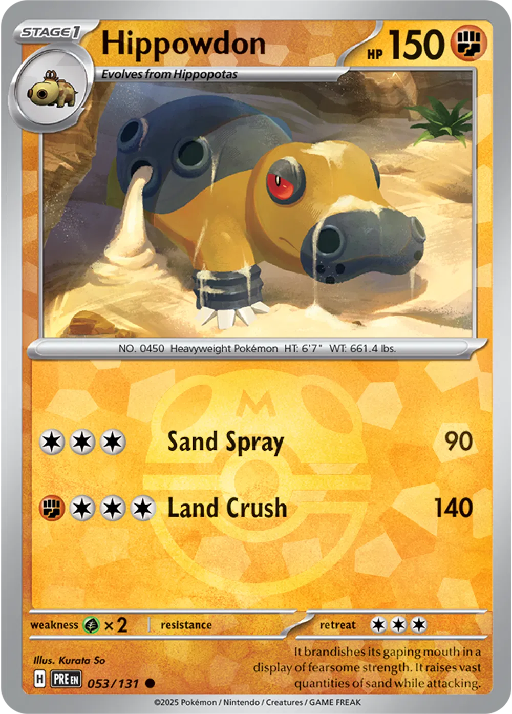 053/131 Hippowdon Master Ball