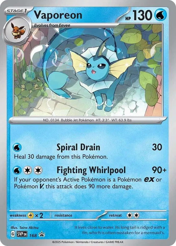SVP 168 Vaporeon - SVP Black Star Promo