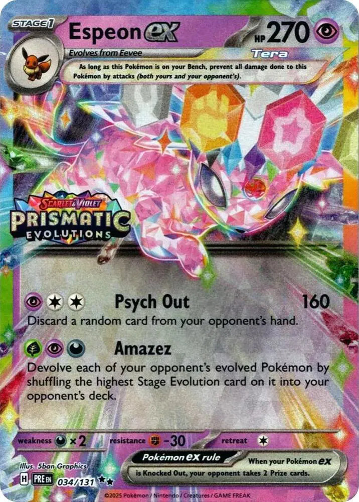 034/131 Espeon EX (Stamped) - Prismatic Evolutions