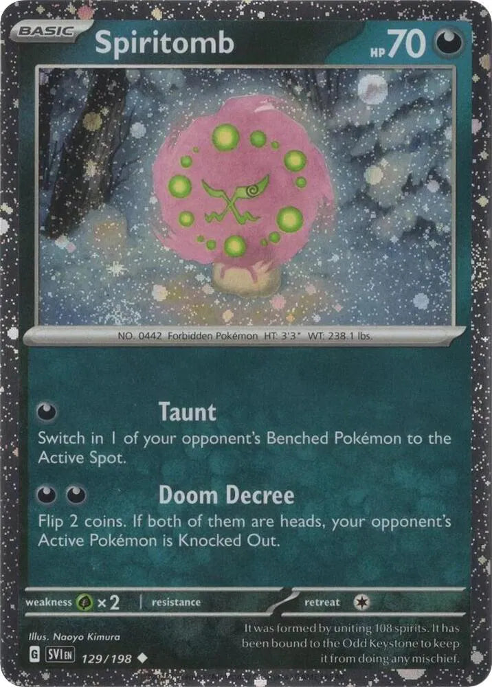 129/198 Spiritomb Cosmos Holo - Scarlet & Violet Base Set