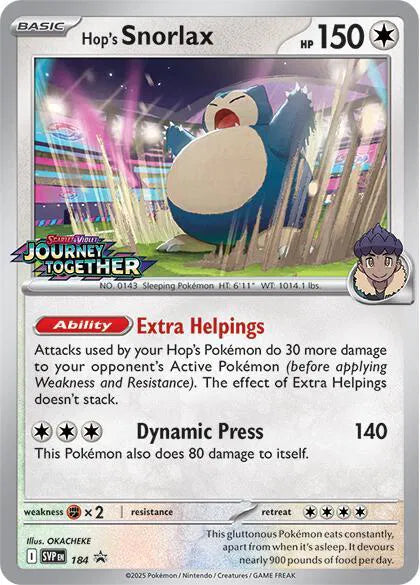 SVP 184 Hop's Snorlax - SVP Black Star Promo