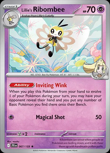 067/159 Lillie's Ribombee Holofoil - Journey Together