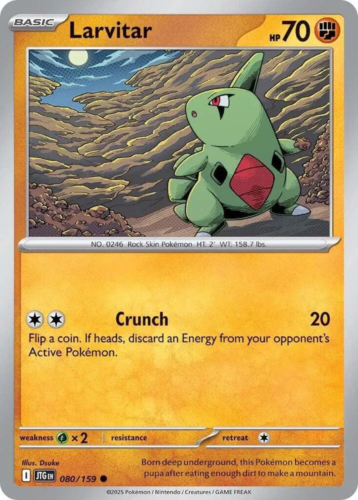 080/159 Larvitar Reverse Holo - Journey Together