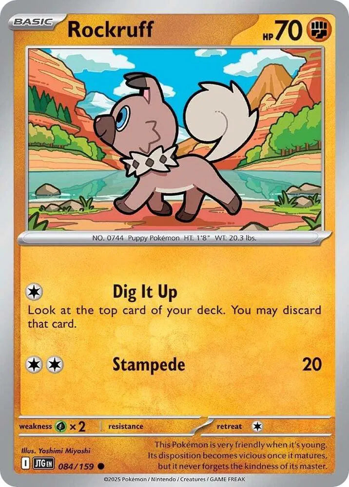 084/159 Rockruff Reverse Holo - Journey Together
