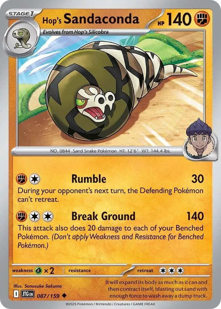 087/159 Hop's Sandaconda Reverse Holo - Journey Together