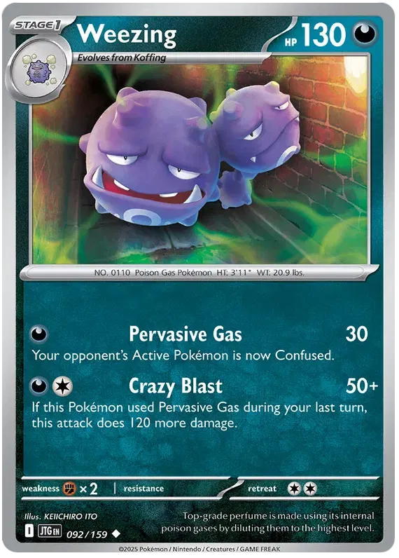 092/159 Weezing Reverse Holo - Journey Together