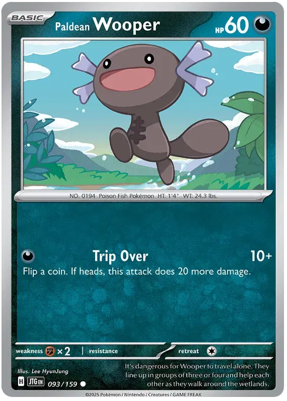 093/159 Paldean Wooper Reverse Holo - Journey Together