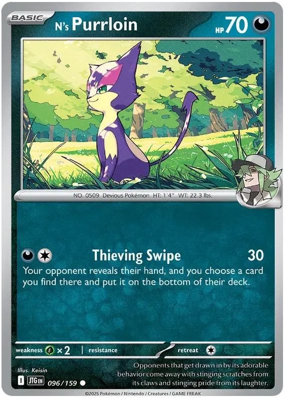 096/159 N's Purrloin Reverse Holo - Journey Together