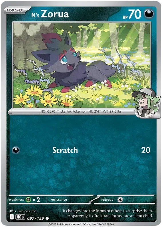 097/159 N's Zorua Reverse Holo - Journey Together