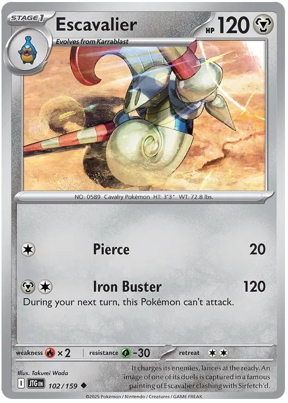 102/159 Escavalier Reverse Holo - Journey Together