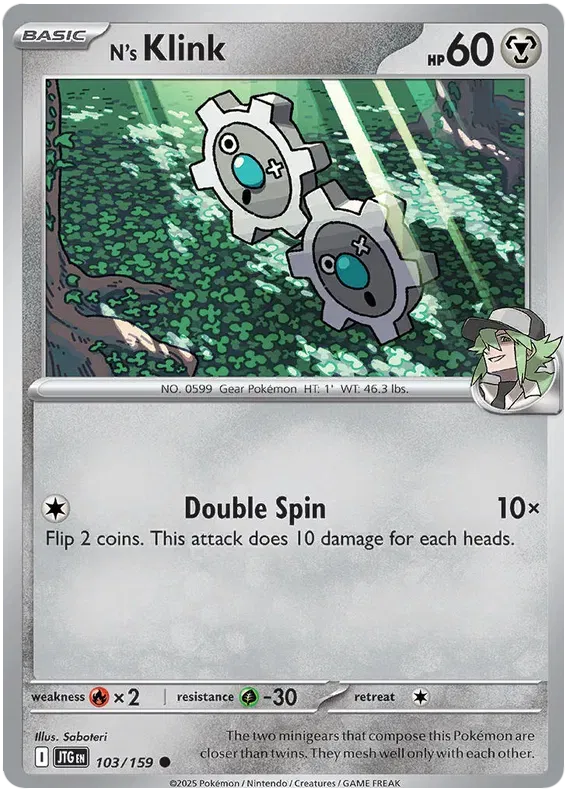 103/159 N's Klink Reverse Holo - Journey Together