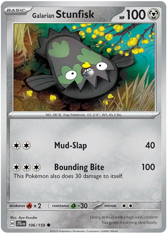 106/159 Galarian Stunfisk Reverse Holo - Journey Together