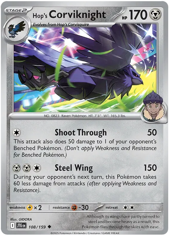 108/159 Hop's Corviknight Reverse Holo - Journey Together