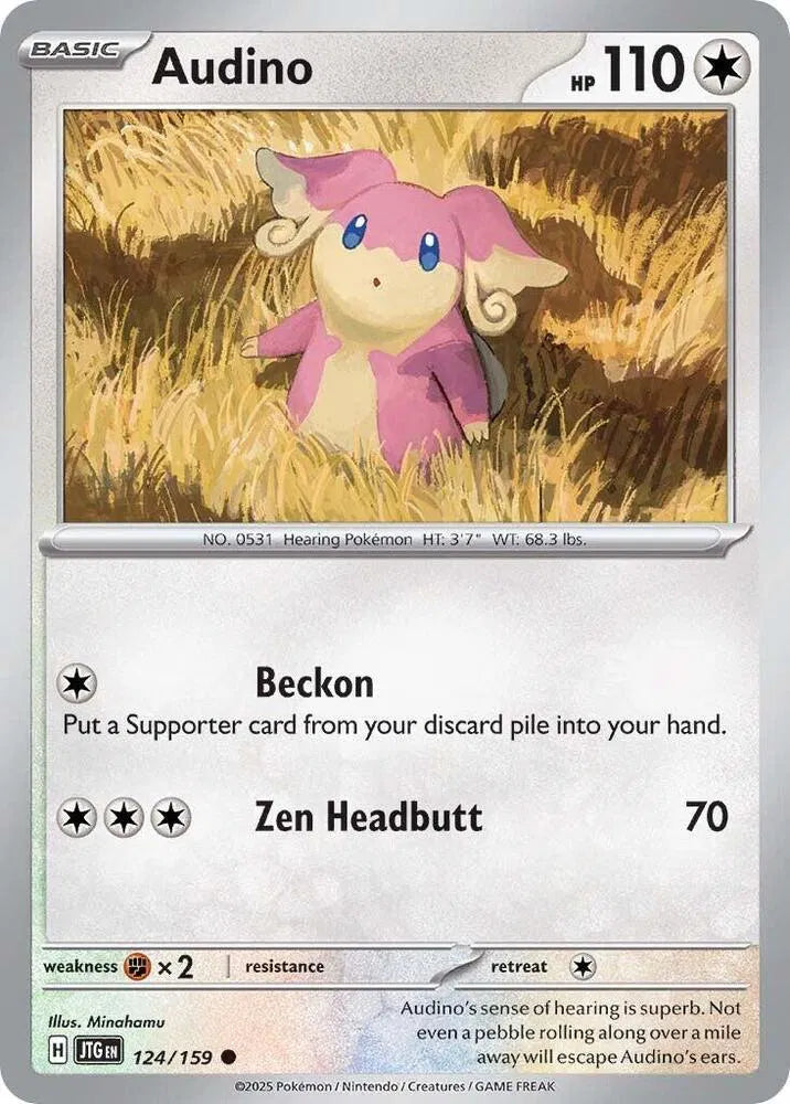 124/159 Audino Reverse Holo - Journey Together