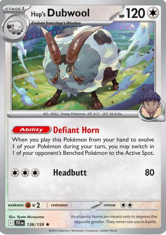 136/159 Hop's Dubwool Holofoil - Journey Together