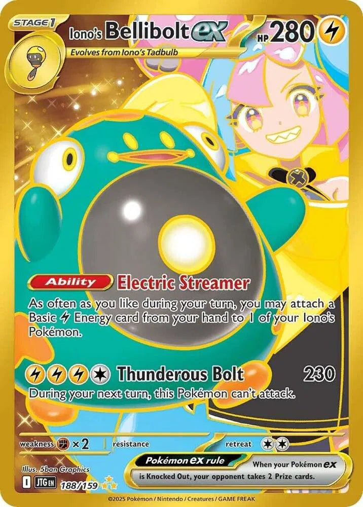 188/159 Iono's Bellibolt EX Hyper Rare - Journey Together