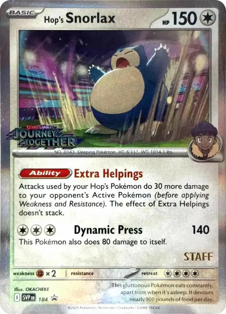 SVP 184 Hop's Snorlax (Staff)