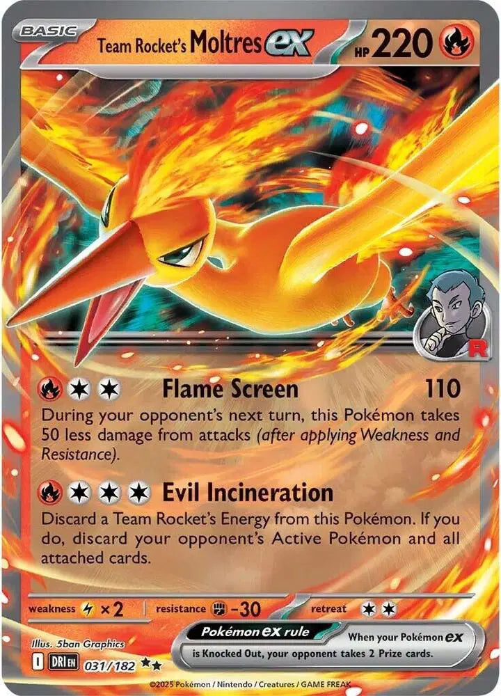 031/182 Team Rocket's Moltres EX - Destined Rivals