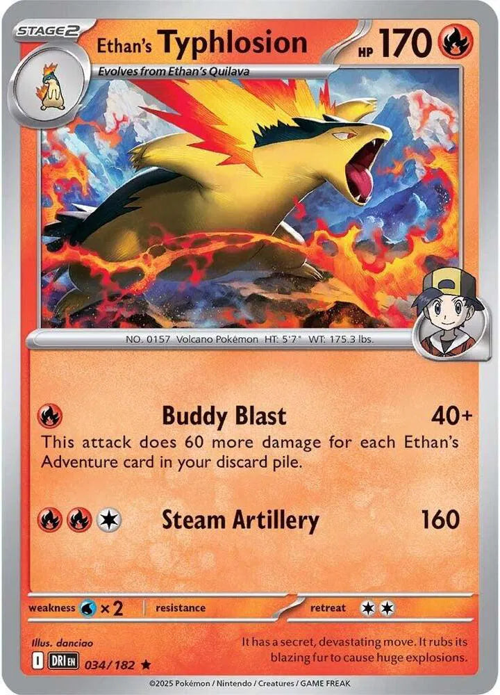 034/182 Ethan's Typhlosion Holofoil - Destined Rivals