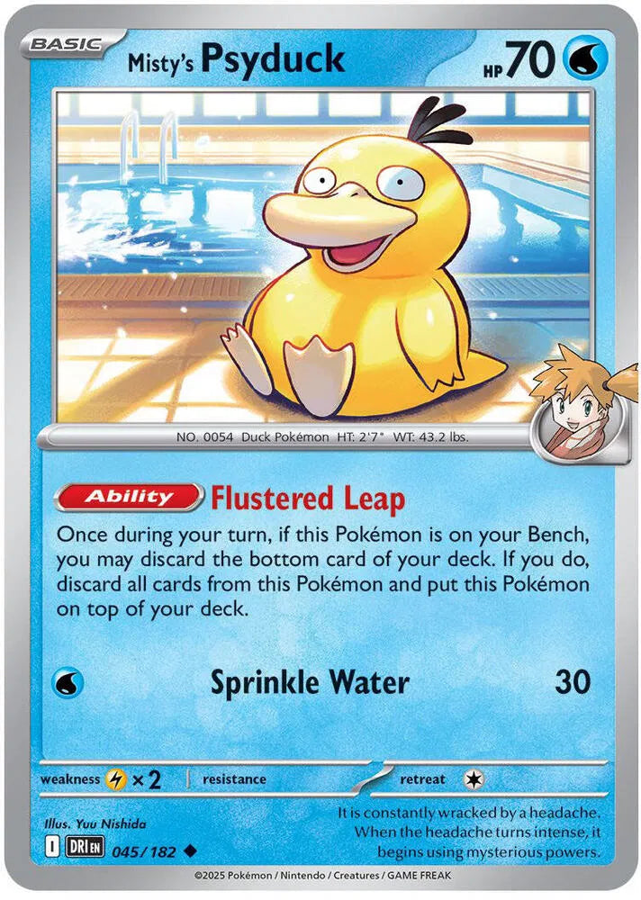 045/182 Misty's Psyduck Reverse Holo