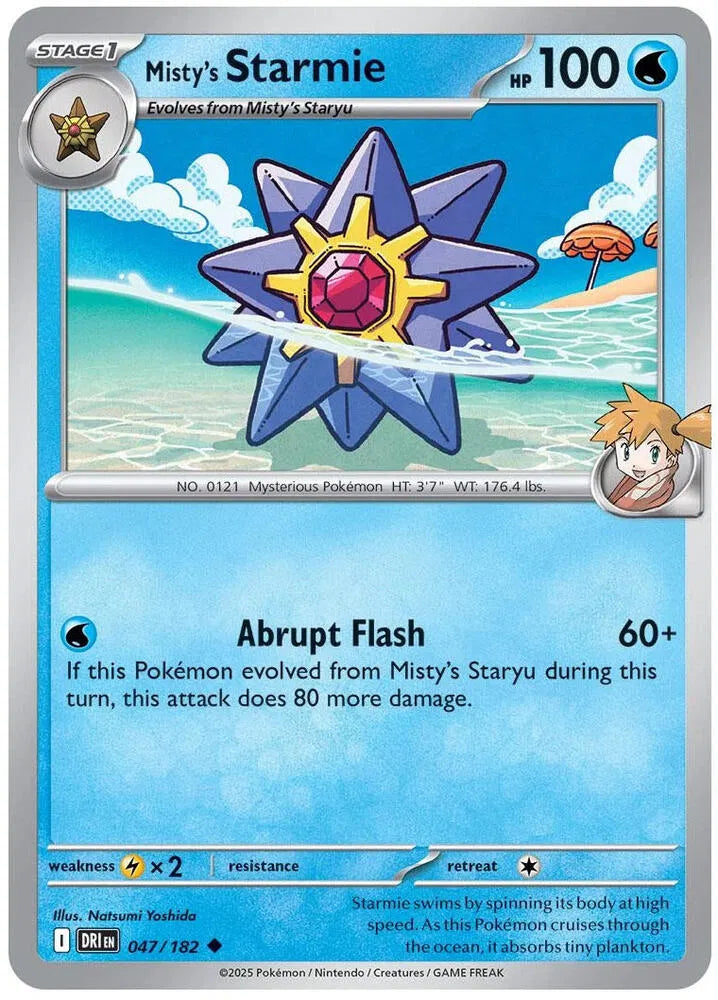 047/182 Misty's Starmie Reverse Holo