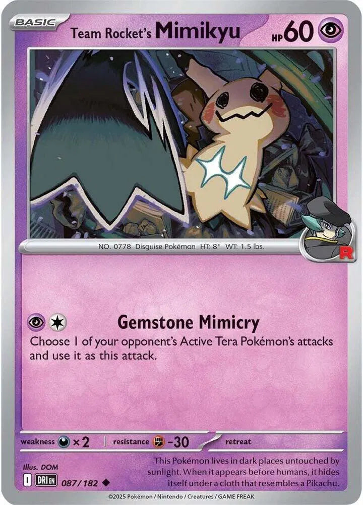 087/182 Team Rocket's Mimikyu Reverse Holo