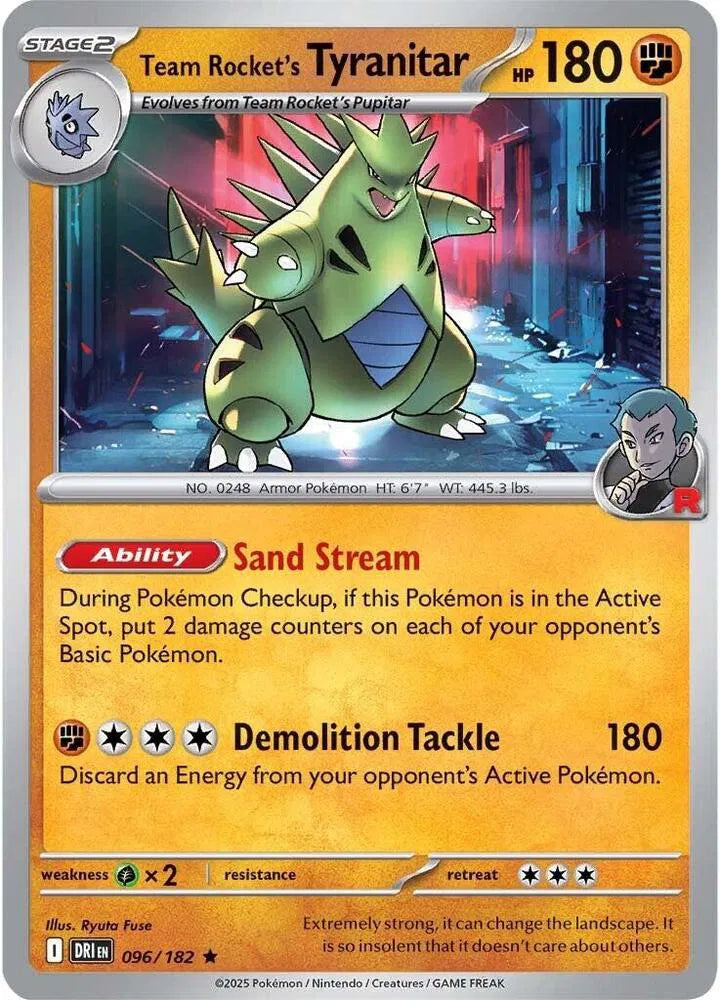 096/182 Team Rocket's Tyranitar Reverse Holo