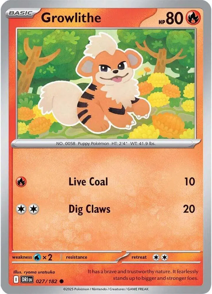 027/182 Growlithe Reverse Holo