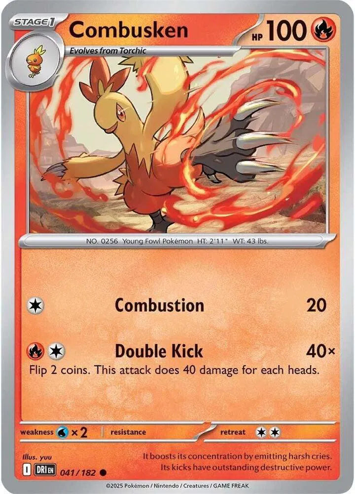 041/182 Combusken Reverse Holo - Destined Rivals