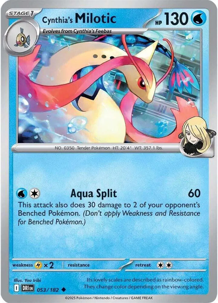 053/182 Cynthia's Milotic Reverse Holo - Destined Rivals