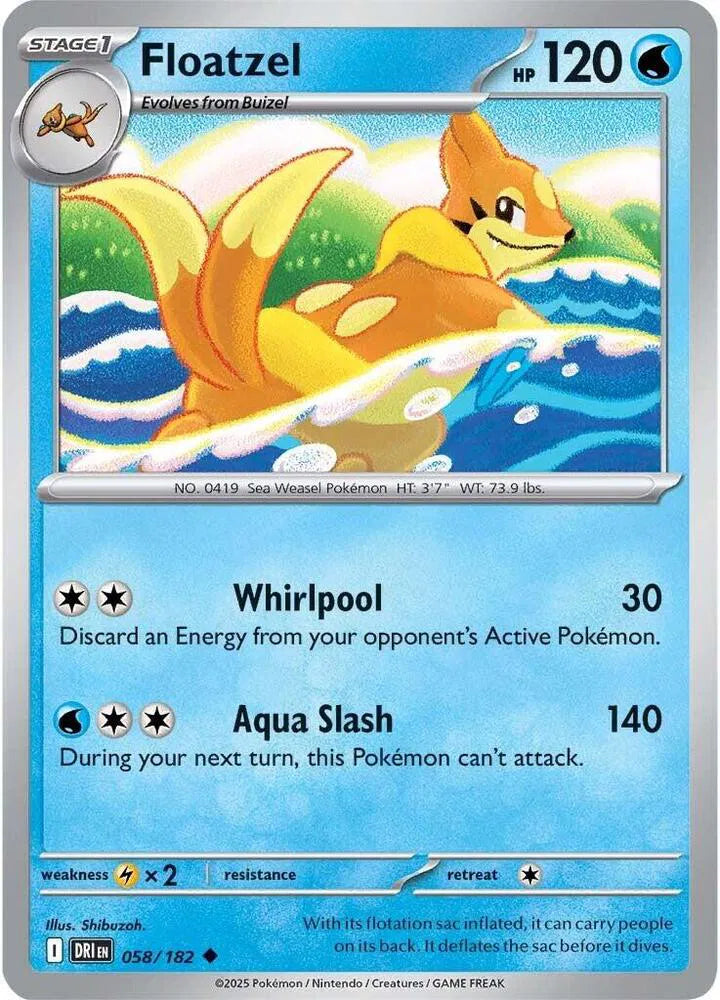 058/182 Floatzel Reverse Holo