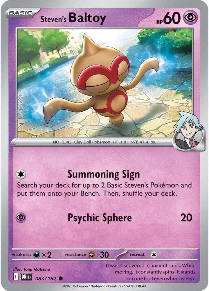 083/182 Steven's Baltoy Reverse Holo