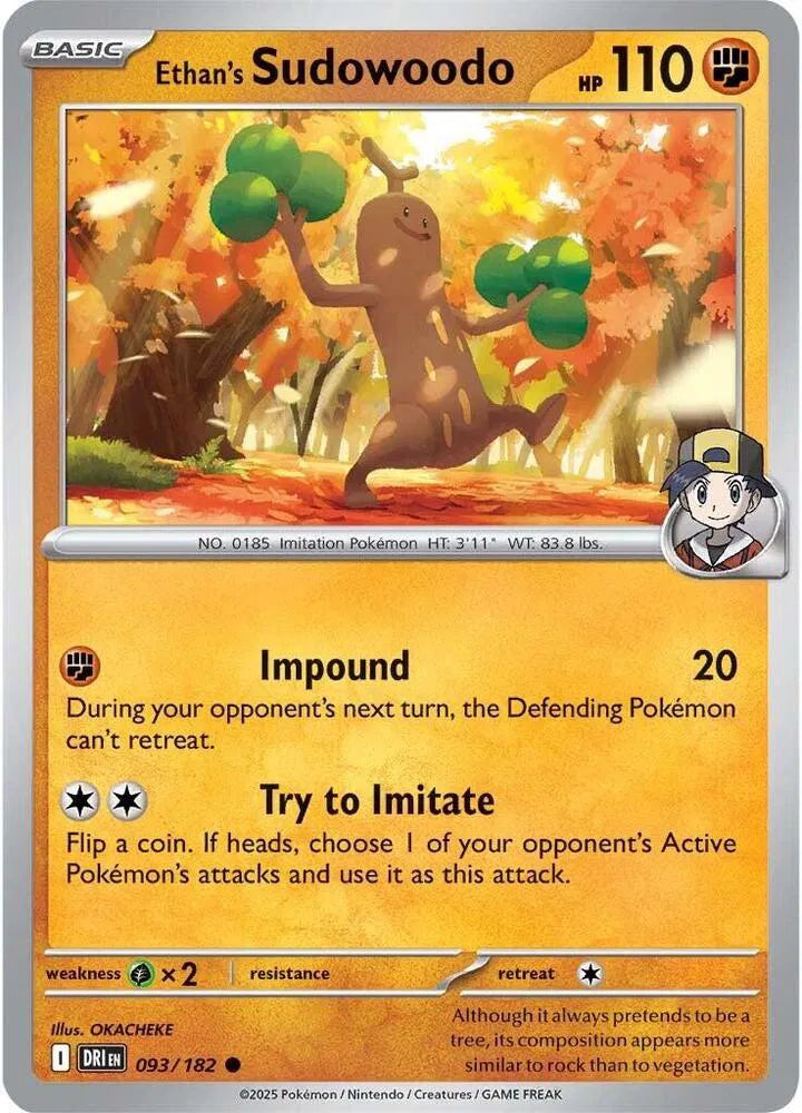 093/182 Ethan's Sudowoodo Reverse Holo - Destined Rivals