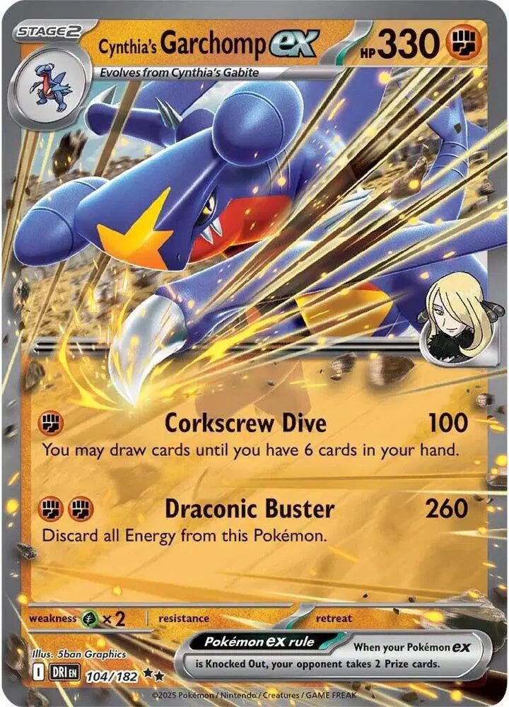 104/182 Garchomp EX de Cynthia
