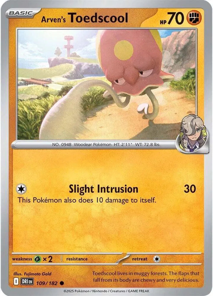 109/182 Arven's Toedscool Reverse Holo