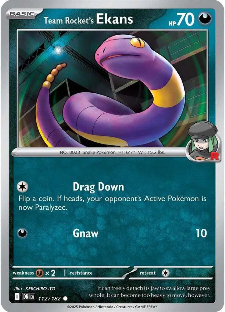 112/182 Team Rocket's Ekans Reverse Holo