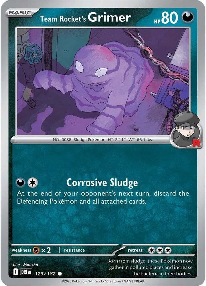 123/182 Team Rocket's Grimer Reverse Holo