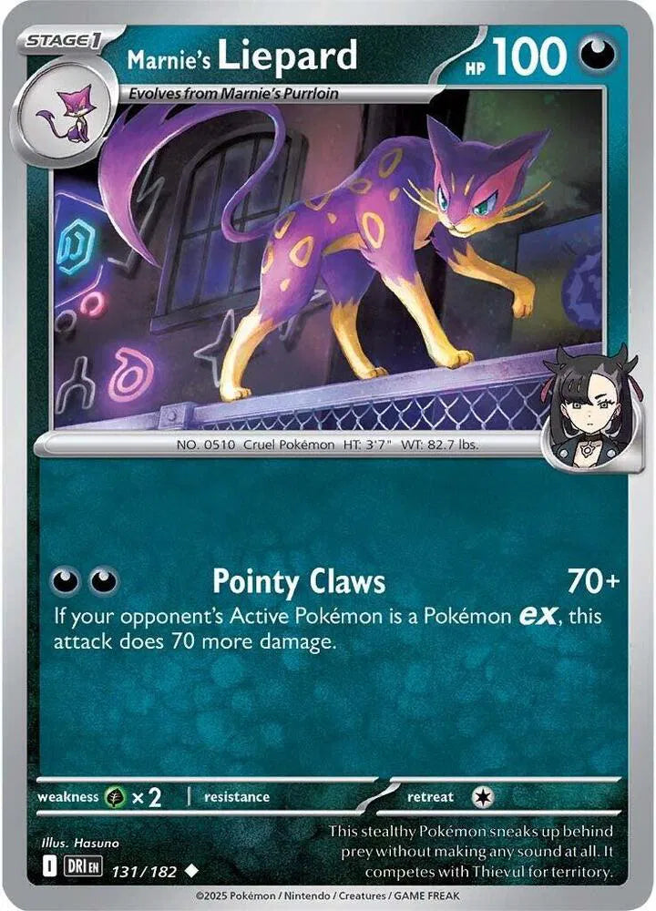 131/182 Marnie's Liepard  Reverse Holo
