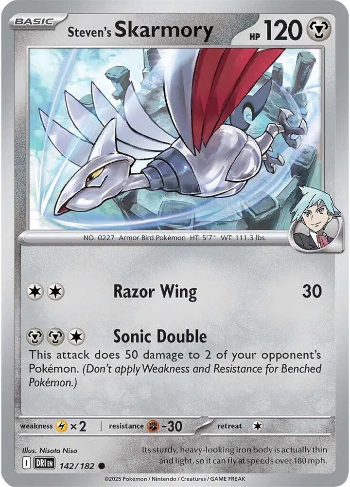 142/182 Steven's Skarmory Reverse Holo