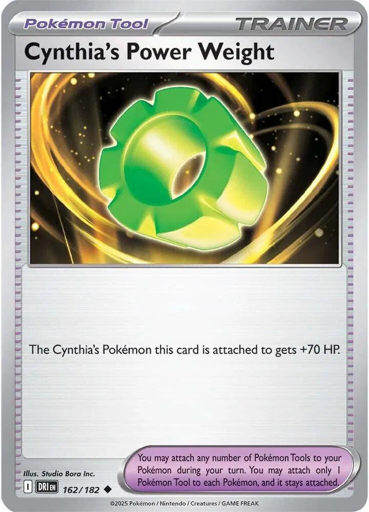 162/182 Cynthia's Power Weight Reverse Holo - Destined Rivals