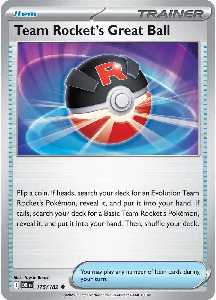175/182 Team Rocket's Great Ball Reverse Holo - Destined Rivals