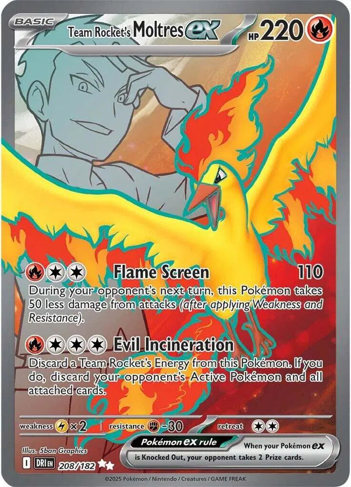 208/182 Team Rocket's Moltres EX