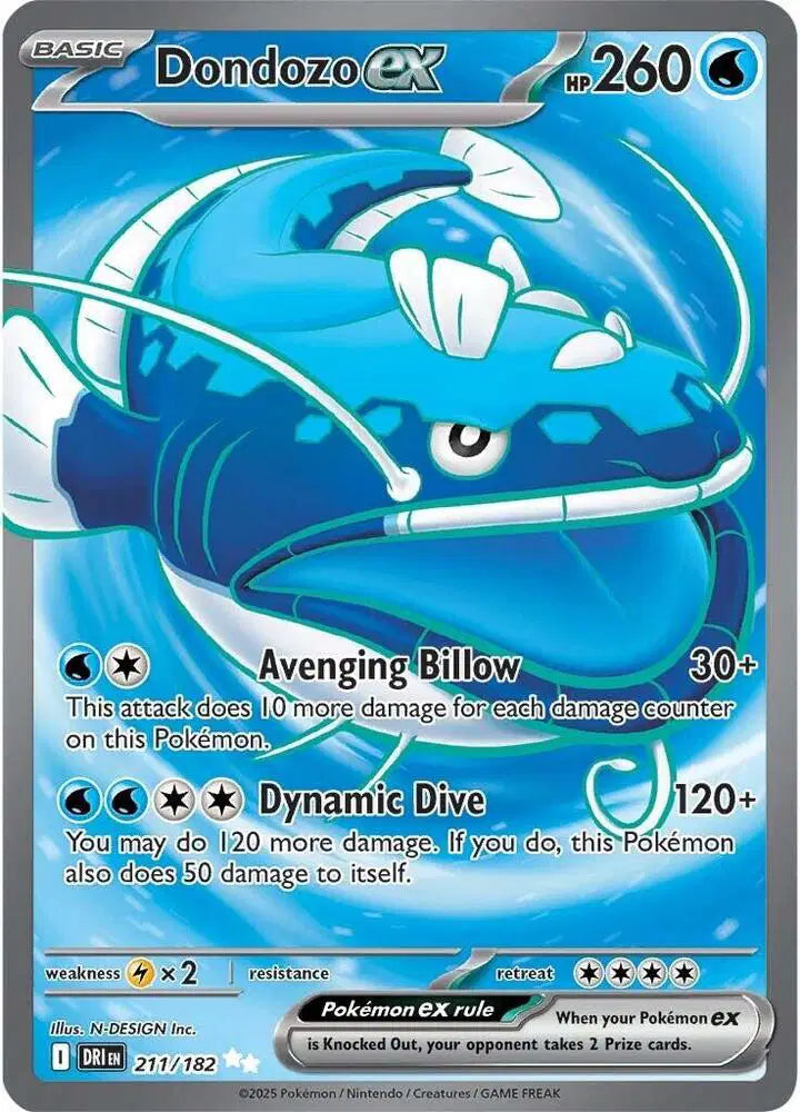 211/182 Dondozo EX - Destined Rivals