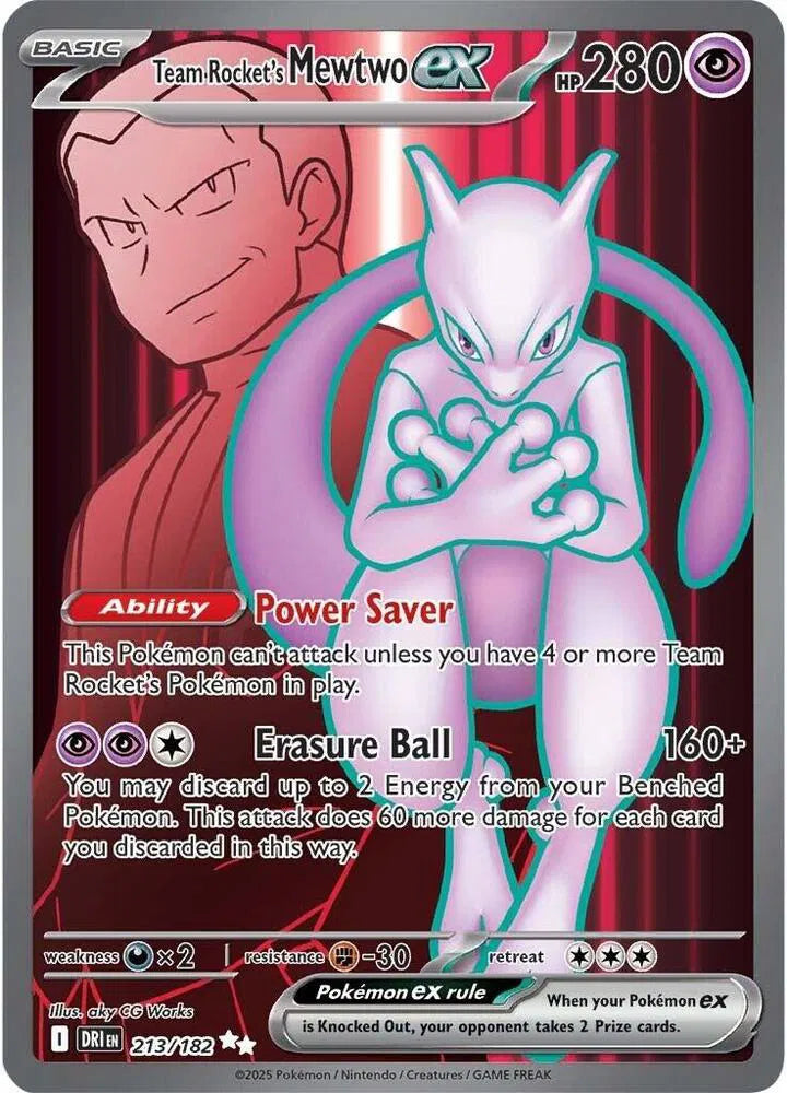 213/182 Team Rocket's Mewtwo EX - Destined Rivals