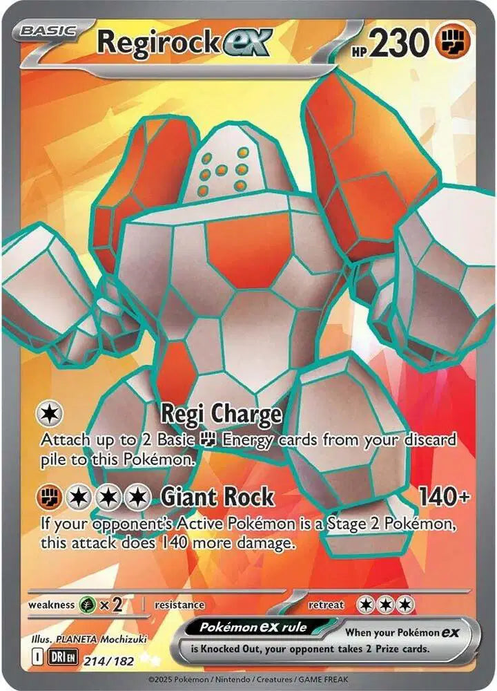 214/182 Regirock ex - Destined Rivals