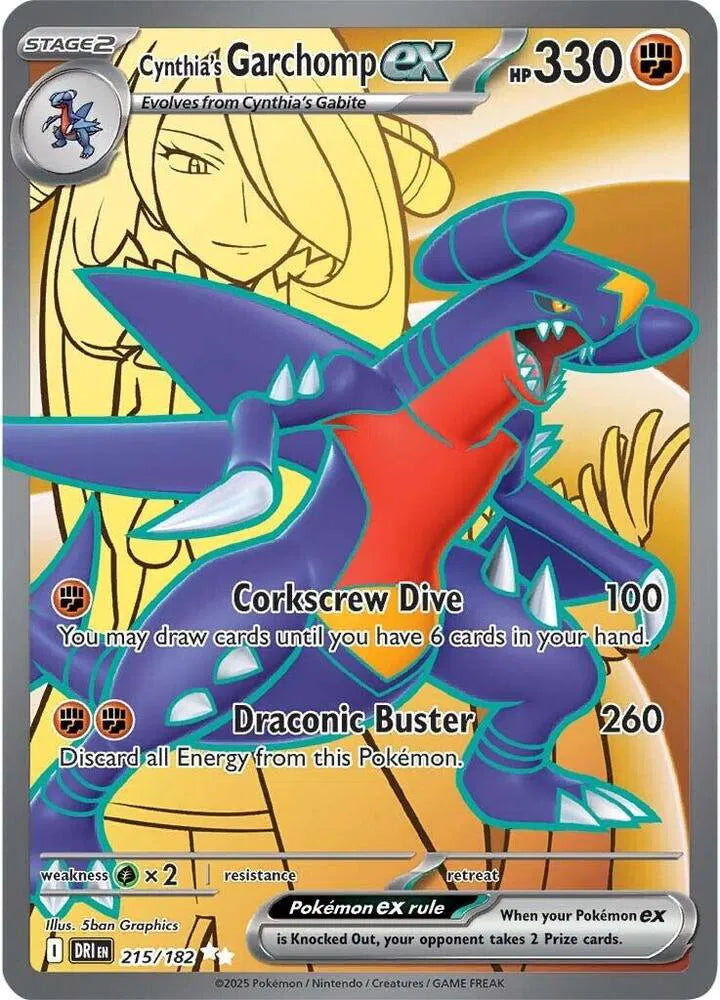 215/182 Cynthia's Garchomp EX - Destined Rivals