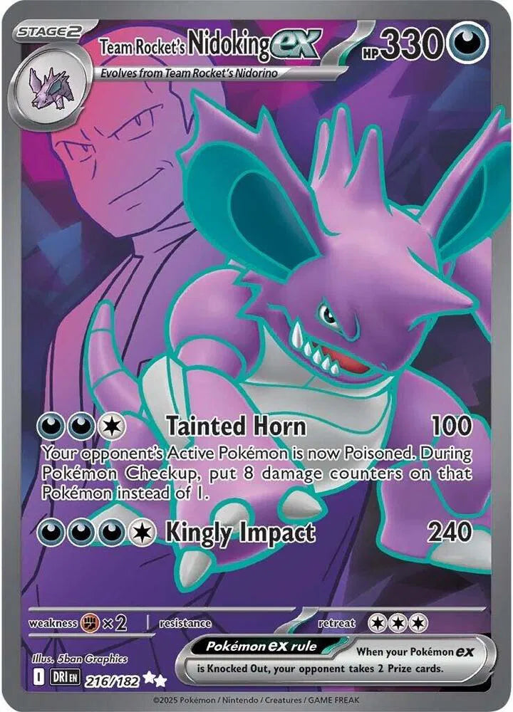 216/182 Team Rocket's Nidoking EX