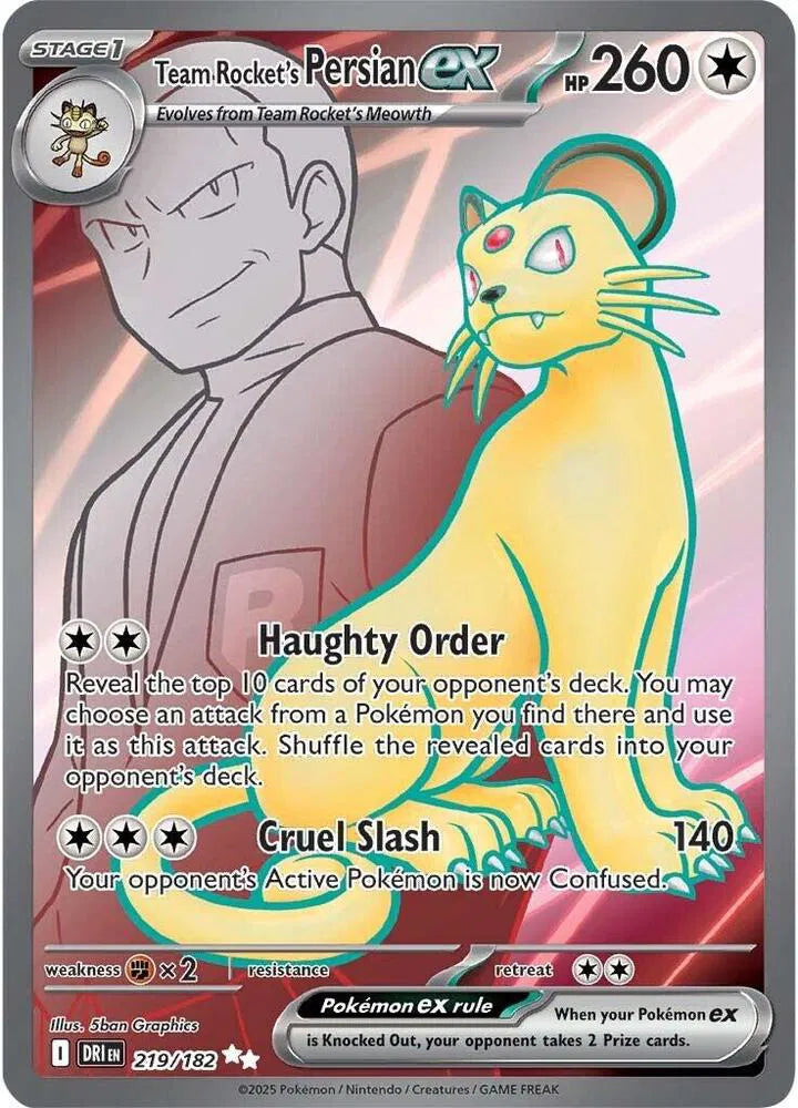 219/182 Team Rocket's Persian EX