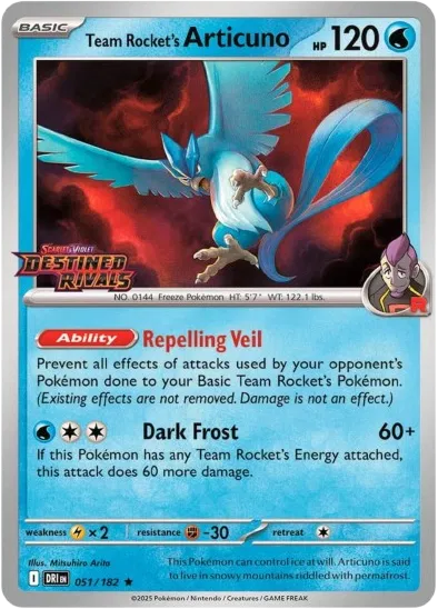051/182 Team Rocket's Articuno - Destined Rivals