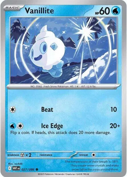 027/086 Vanillite Reverse Holo - White Flare